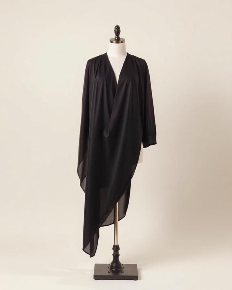 Noir Elegance Open Abaya