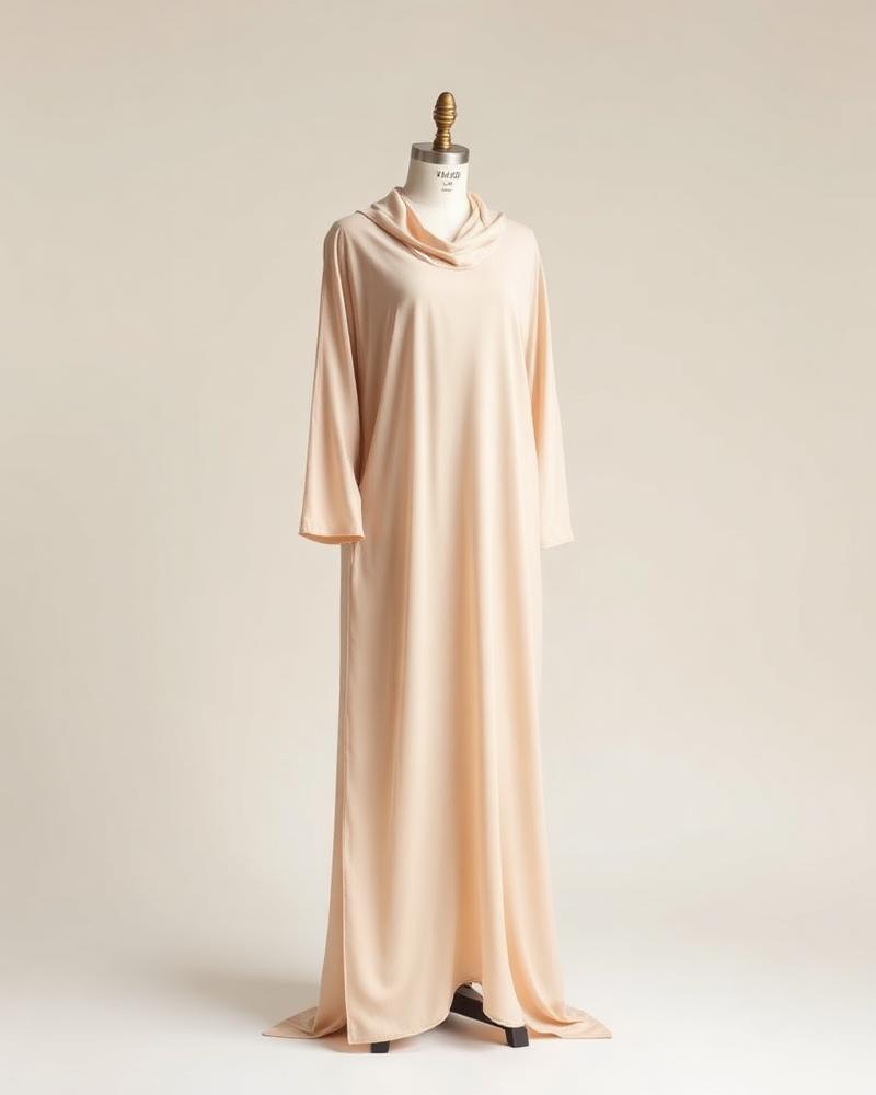 Pearl Beige Open Abaya